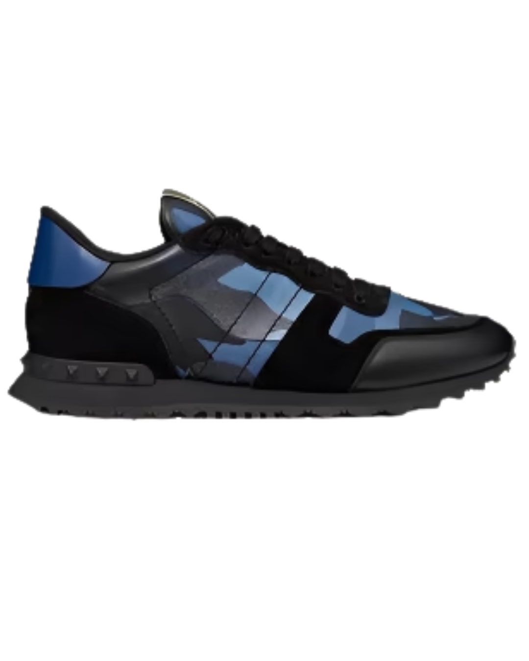 Valentino Garavani Rockstud Camo Trainer - Black/Blue